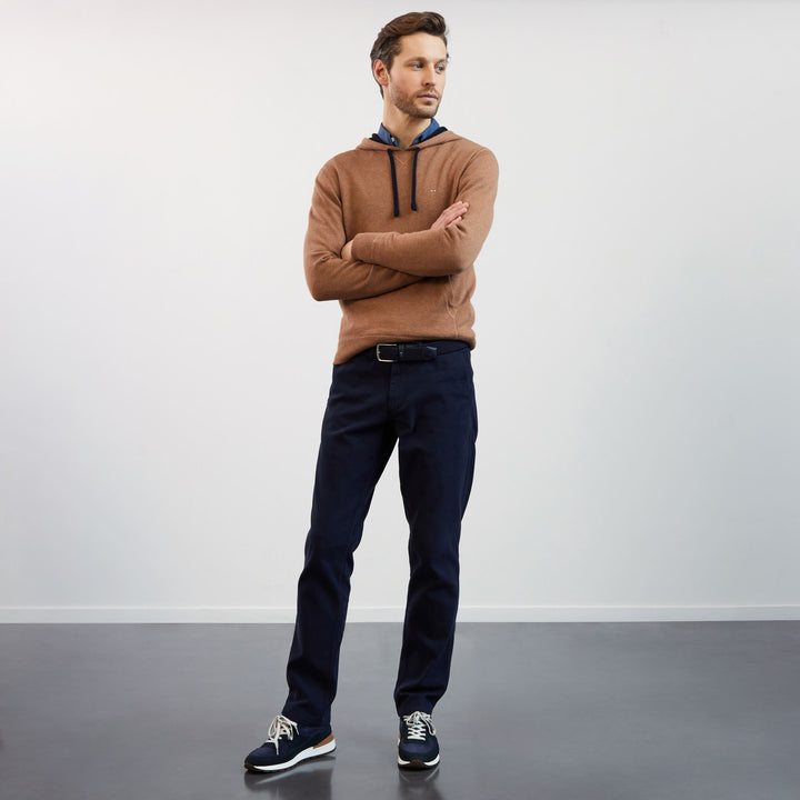 Pantalon bleu foncé uni chino