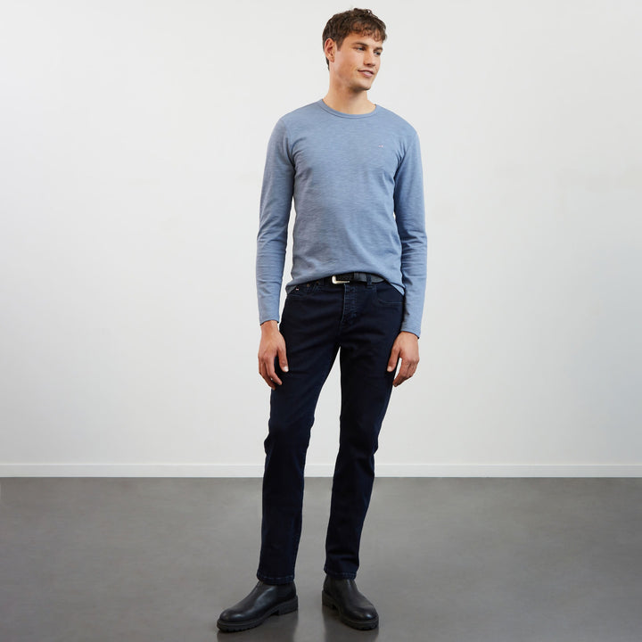 Jean bleu foncé slim 5 poches