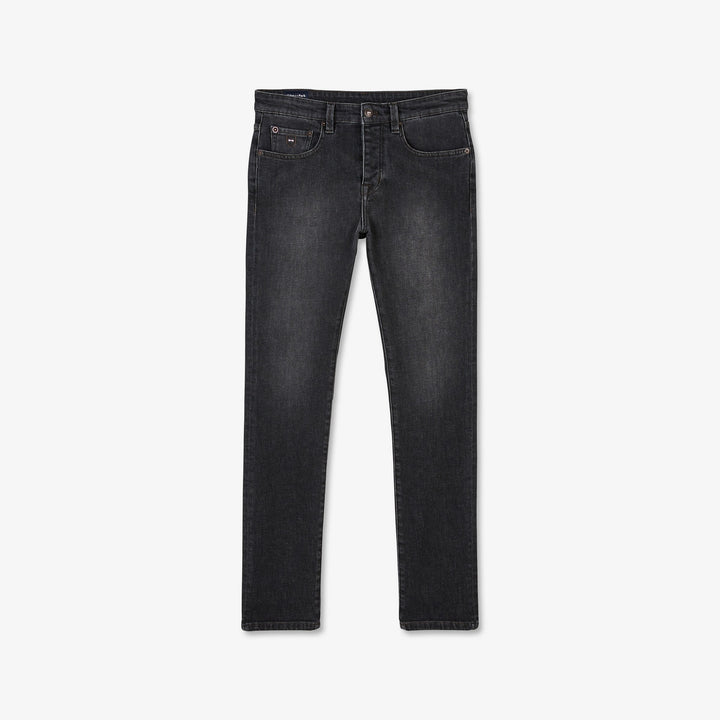 Jean gris foncé slim effet délavé