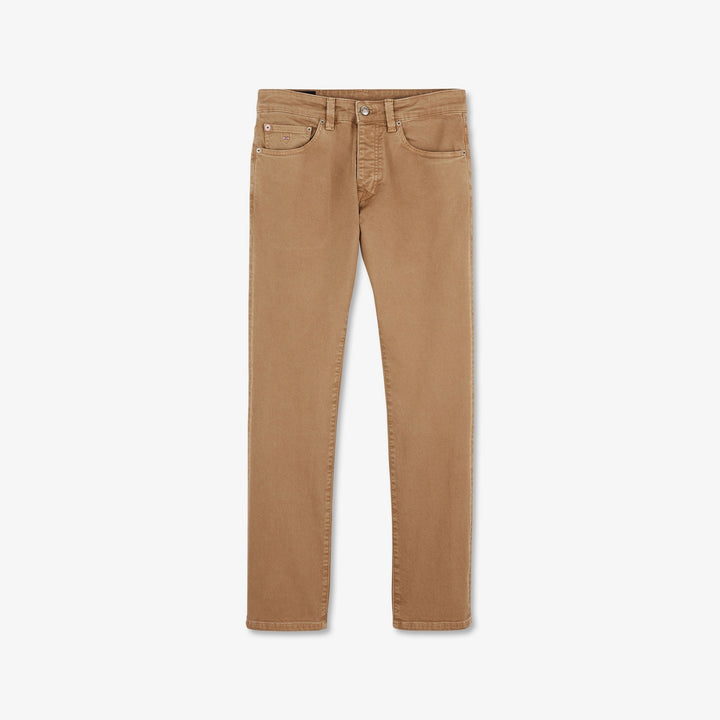 Jean beige droit 5 poches