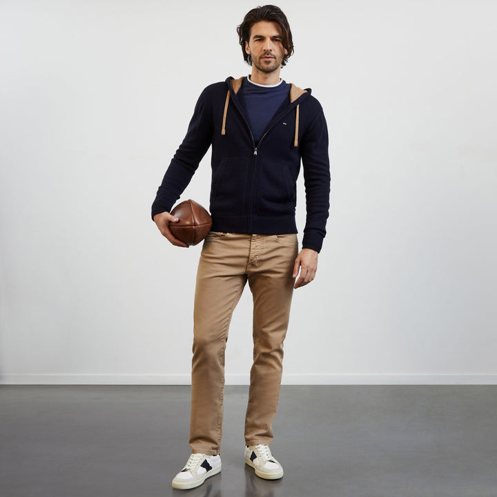Jean beige droit 5 poches