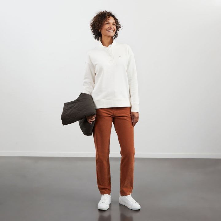 Pantalon marron en velours côtelé