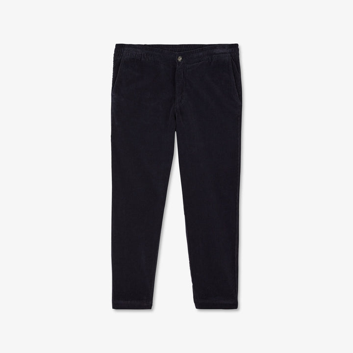 Pantalon bleu foncé en velours côtelé