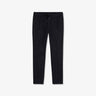 Dark blue trousers with Prince of Wales pattern and elasticated waist