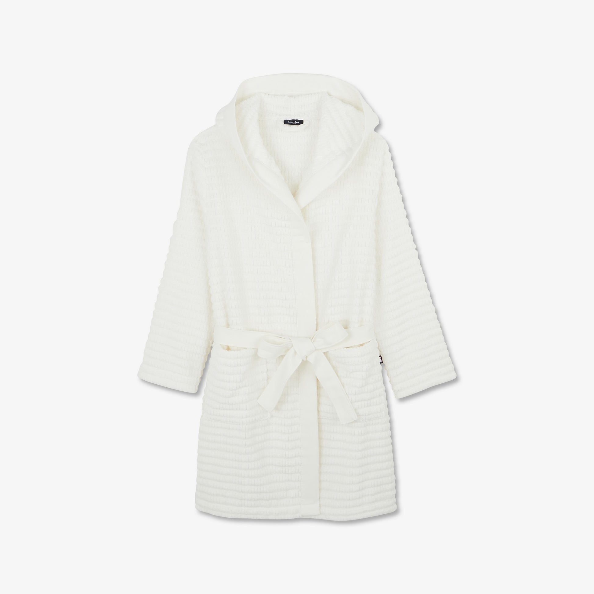 Peignoir blanc capuche