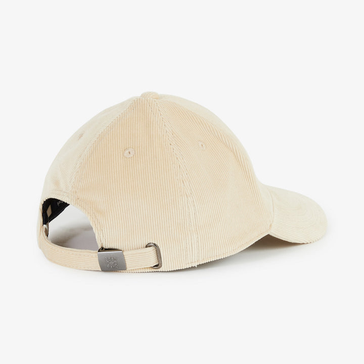 Casquette écrue en velours côtelé