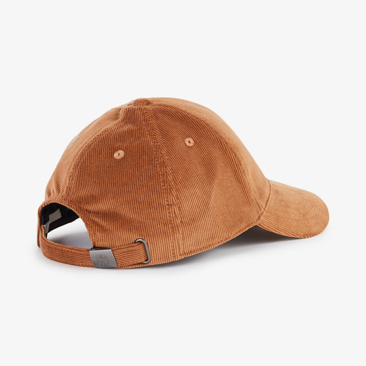 Casquette camel en velours côtelé