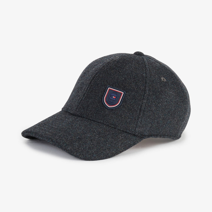 Casquette gris foncé à logo écusson tricolore