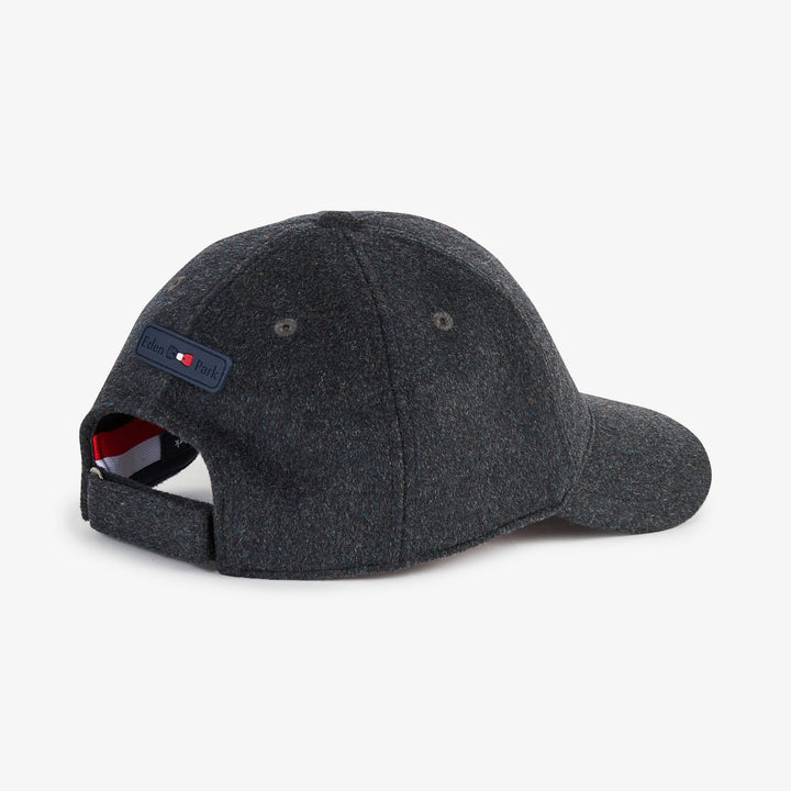 Casquette gris foncé à logo écusson tricolore
