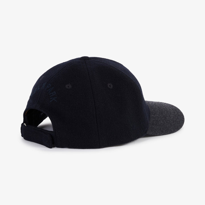 Casquette bleu foncé bicolore feutrée