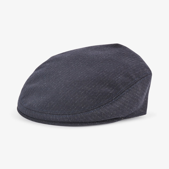 Béret en laine bleu marine à rayures