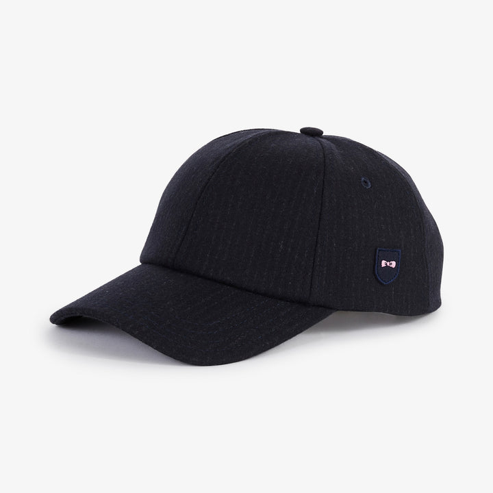 Casquette bleu foncé à rayures fondues