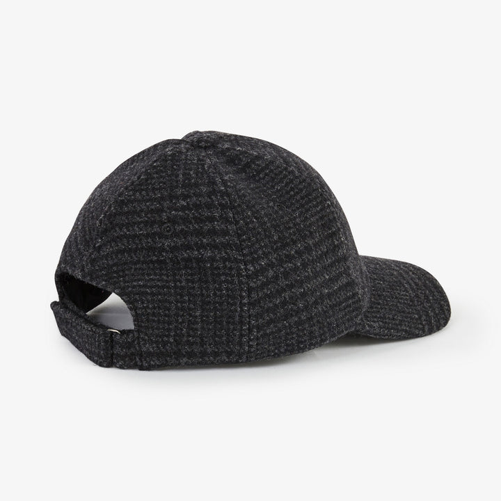 Casquette gris foncé motif prince-de-galles