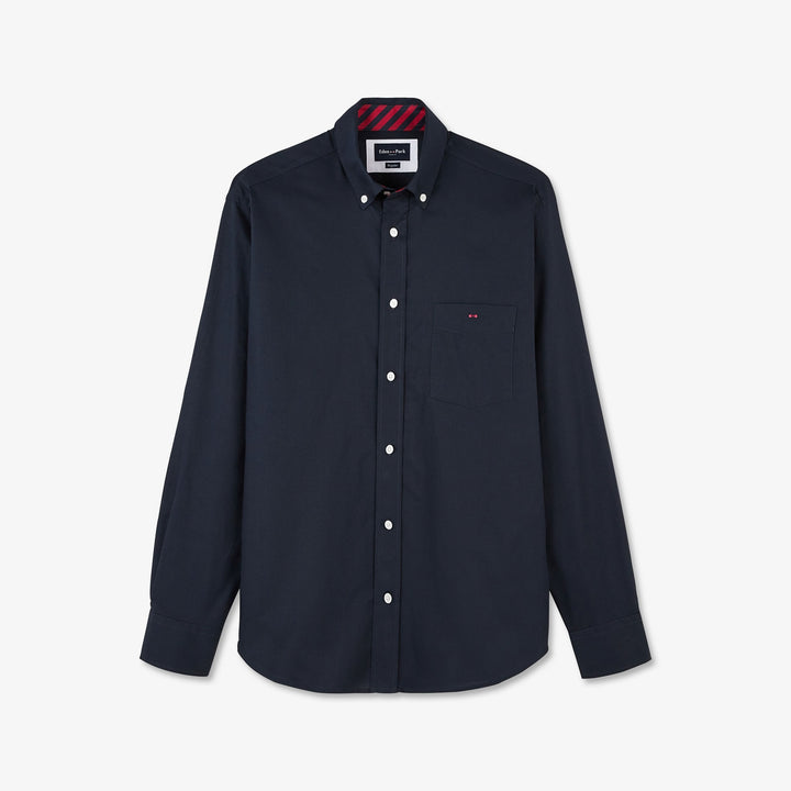 Chemise bleu marine à broderie Eden Park dos