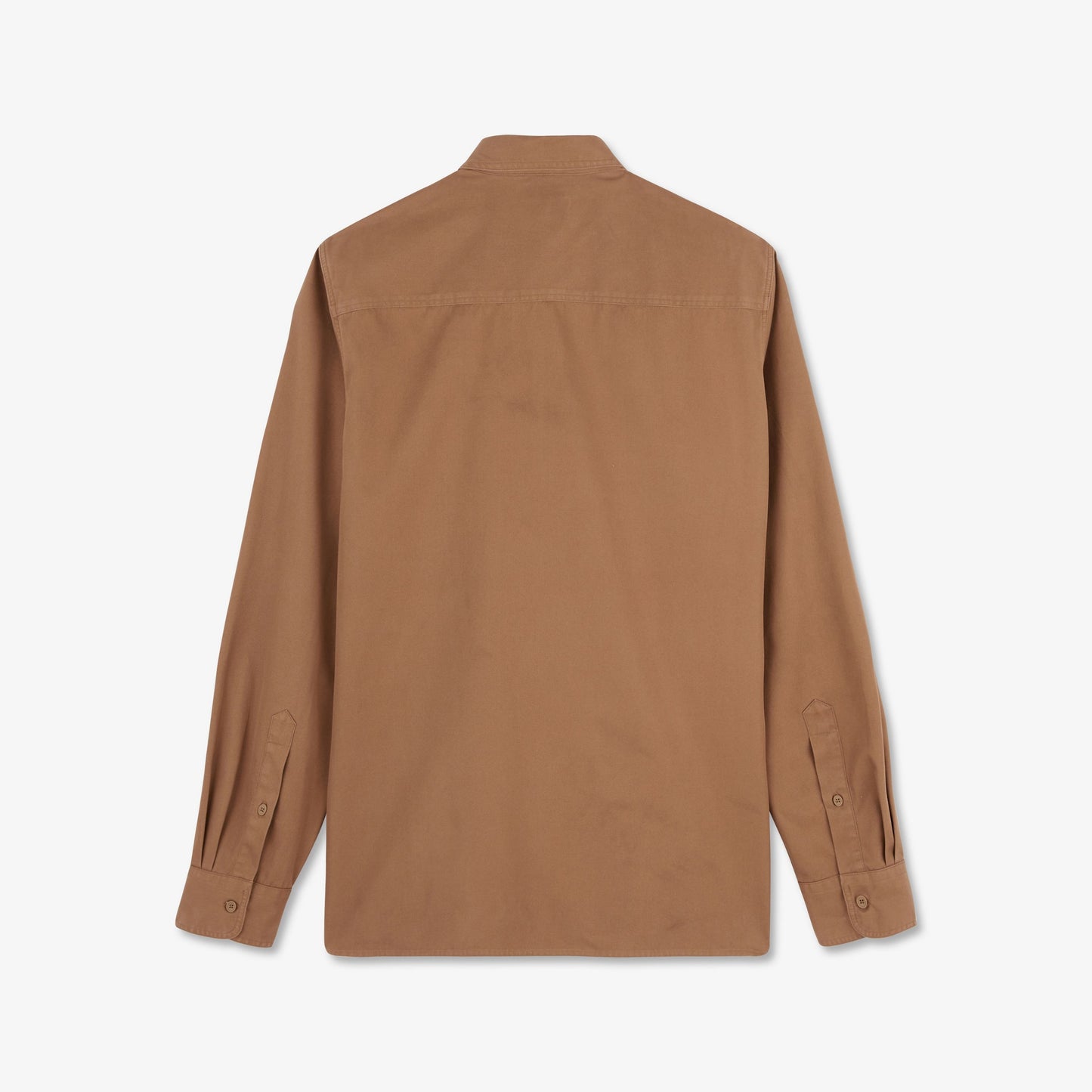 Plain dark beige twill shirt