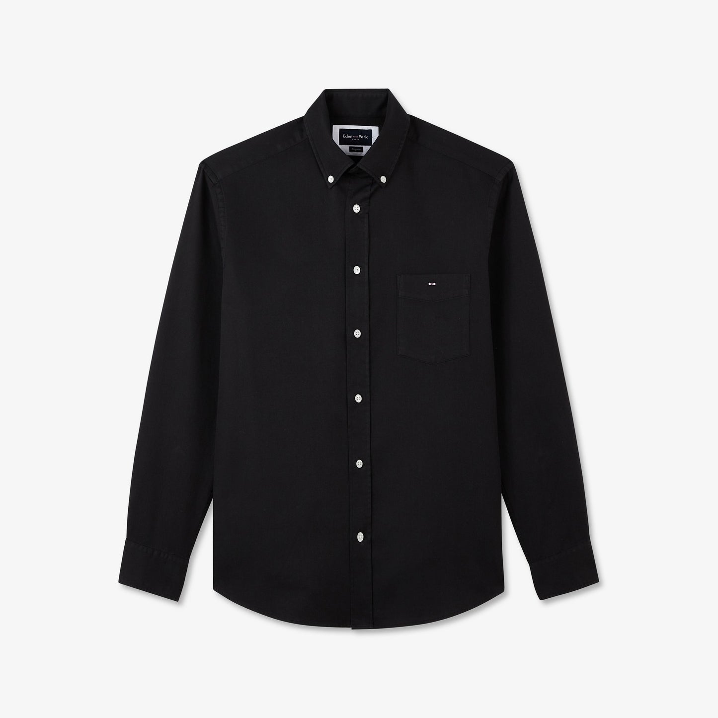 Plain dark grey shirt in cotton pique
