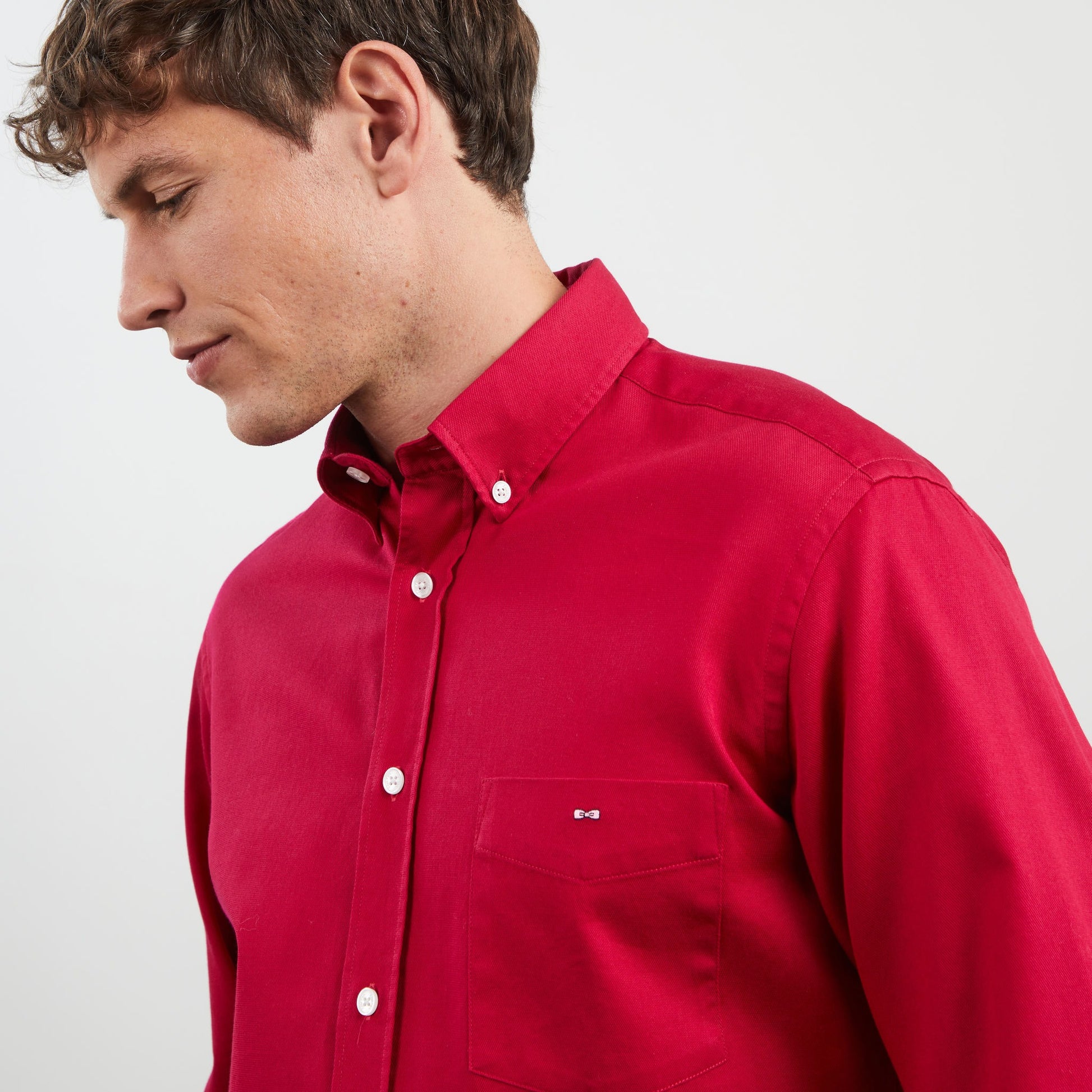 Chemises manches courtes Homme | Chemisette rose unie en coton Rose Ep  (Rom) | Eden Park - Nicola Horsfall