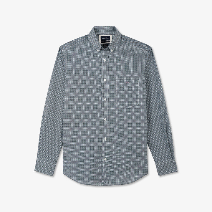Chemise bleu marine imprimé exclusif