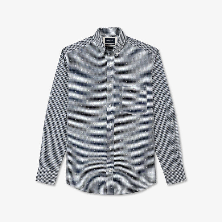 Chemise bleu marine imprimé exclusif