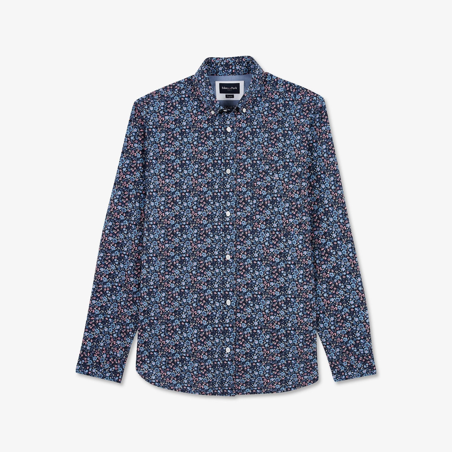 Blue blouse with exclusive floral print