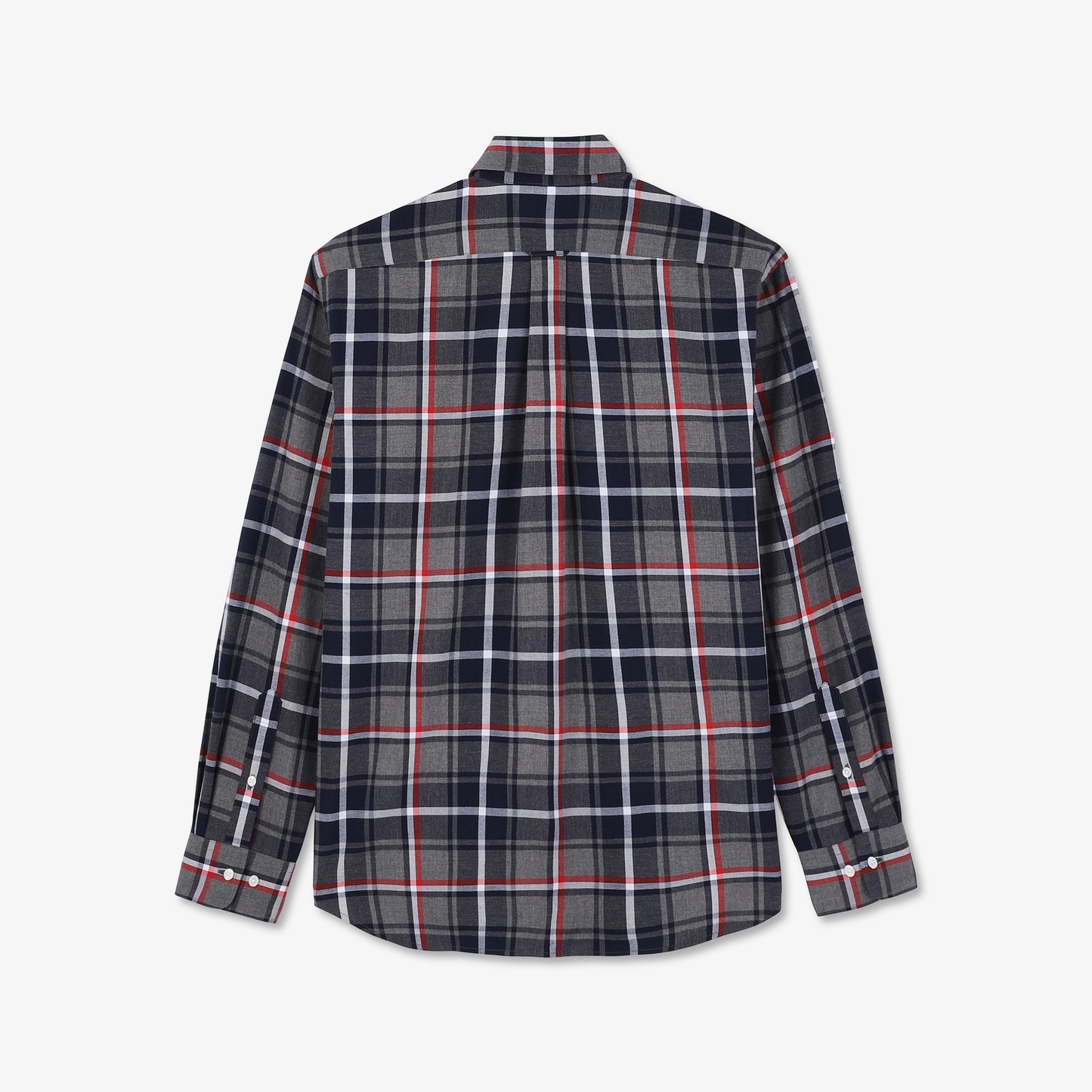 Red shirt with a chequered pattern
