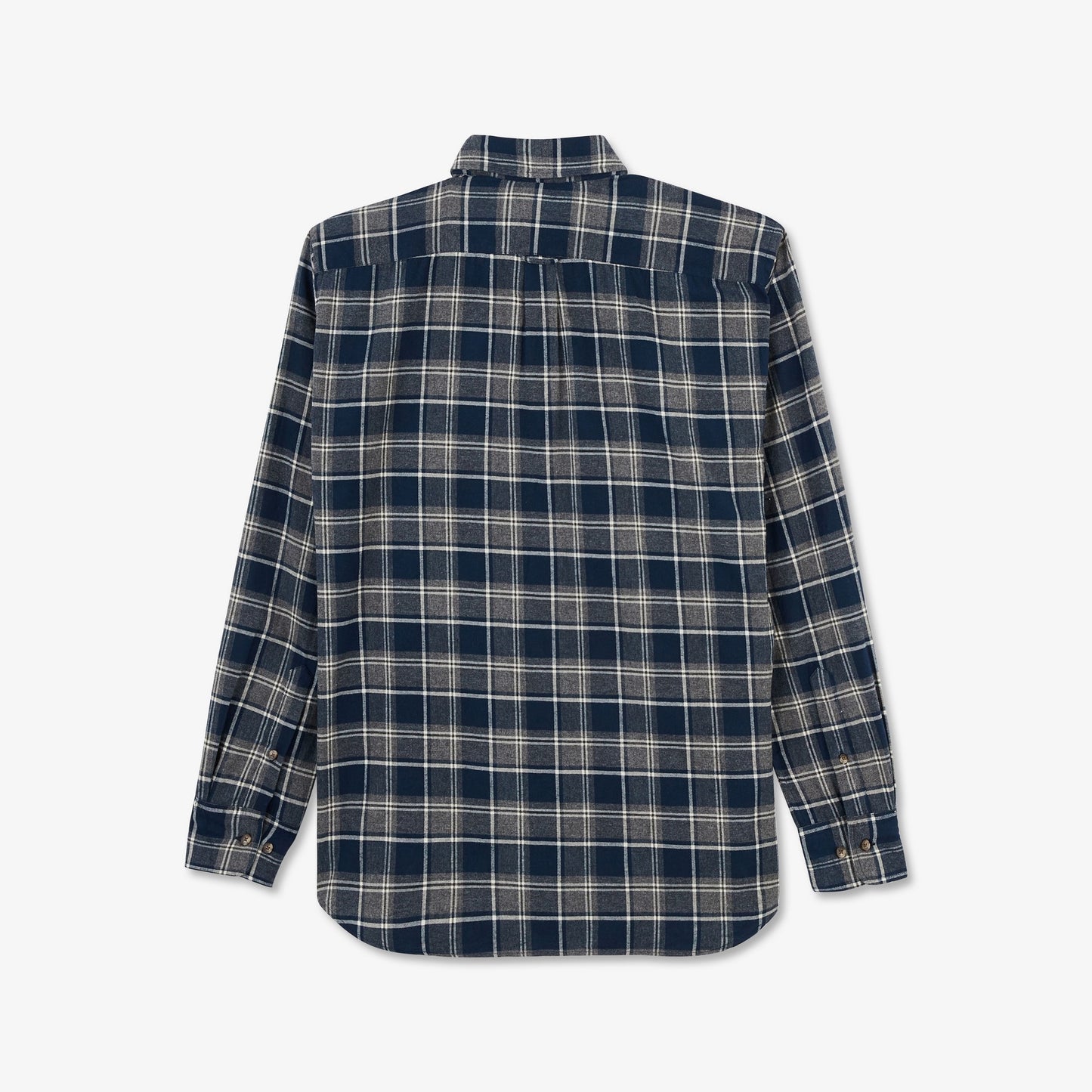Chemise bleu foncé en flanelle à motif carreaux