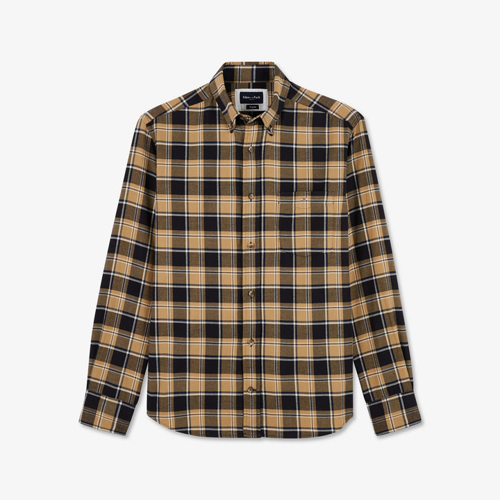 Chemise noir en flanelle à motif carreaux