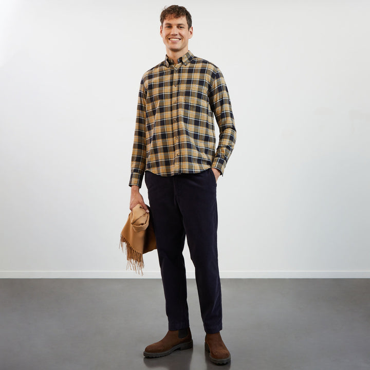 Chemise noir en flanelle à motif carreaux