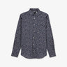 Chemise bleu marine imprimé exclusif fleuri