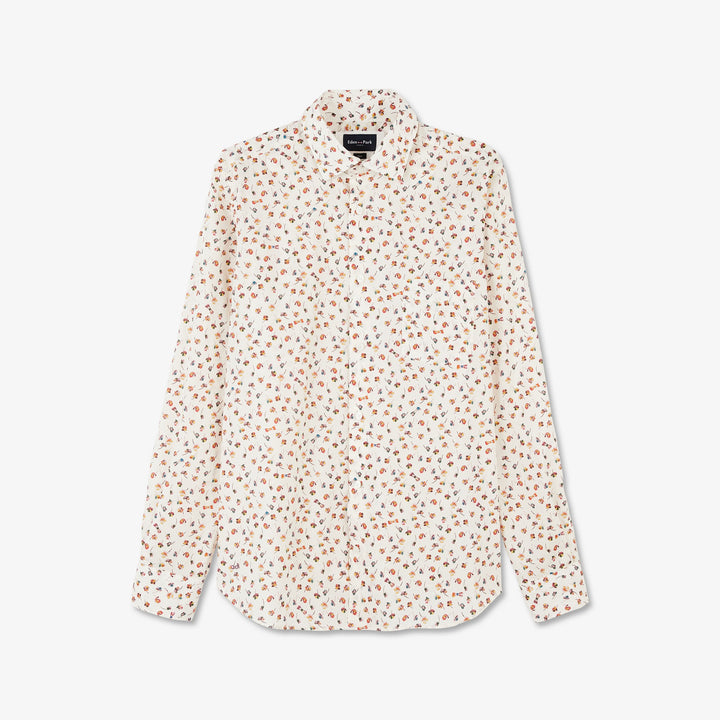 Chemise écrue imprimé exclusif fleuri