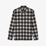 Dark blue chequered flannel shirt