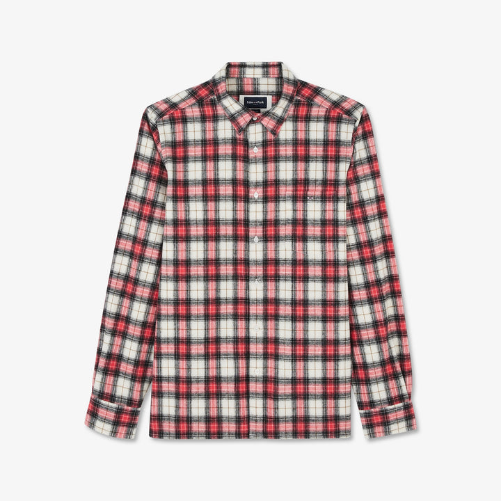 Chemise rouge en flanelle à carreaux