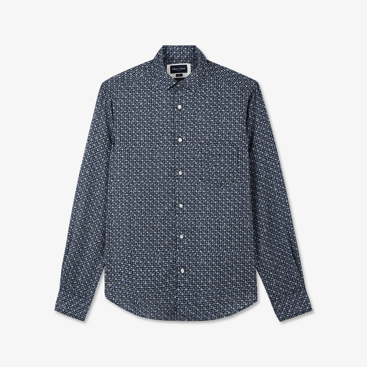 Chemise grise imprimée motifs exclusifs