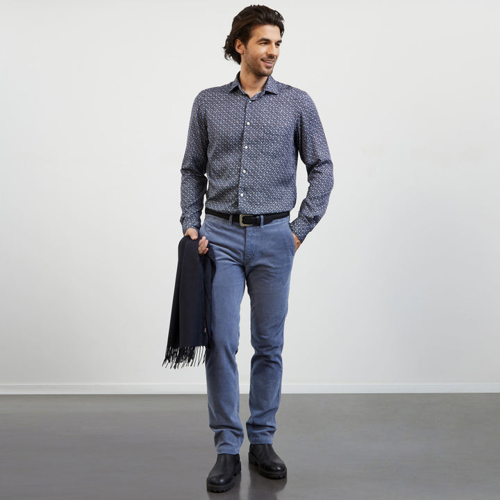 Chemise grise imprimée motifs exclusifs