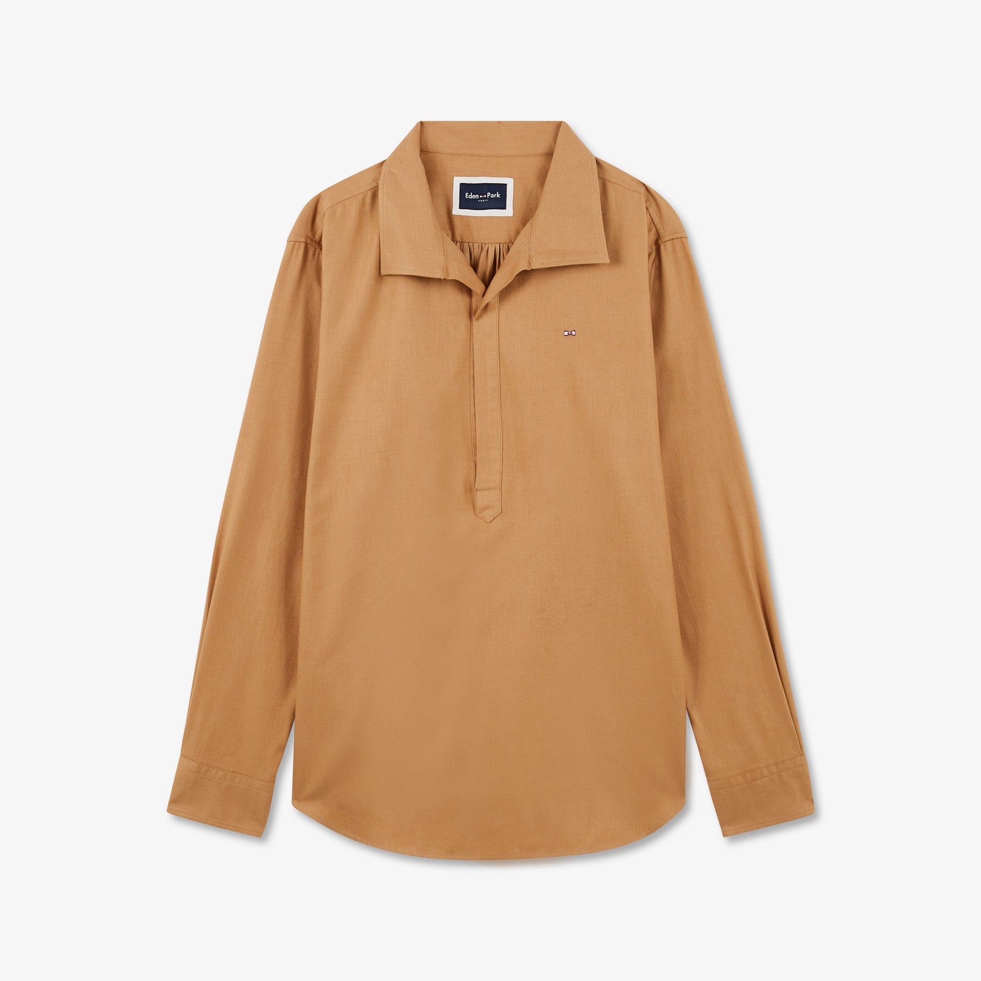 Chemisier beige uni