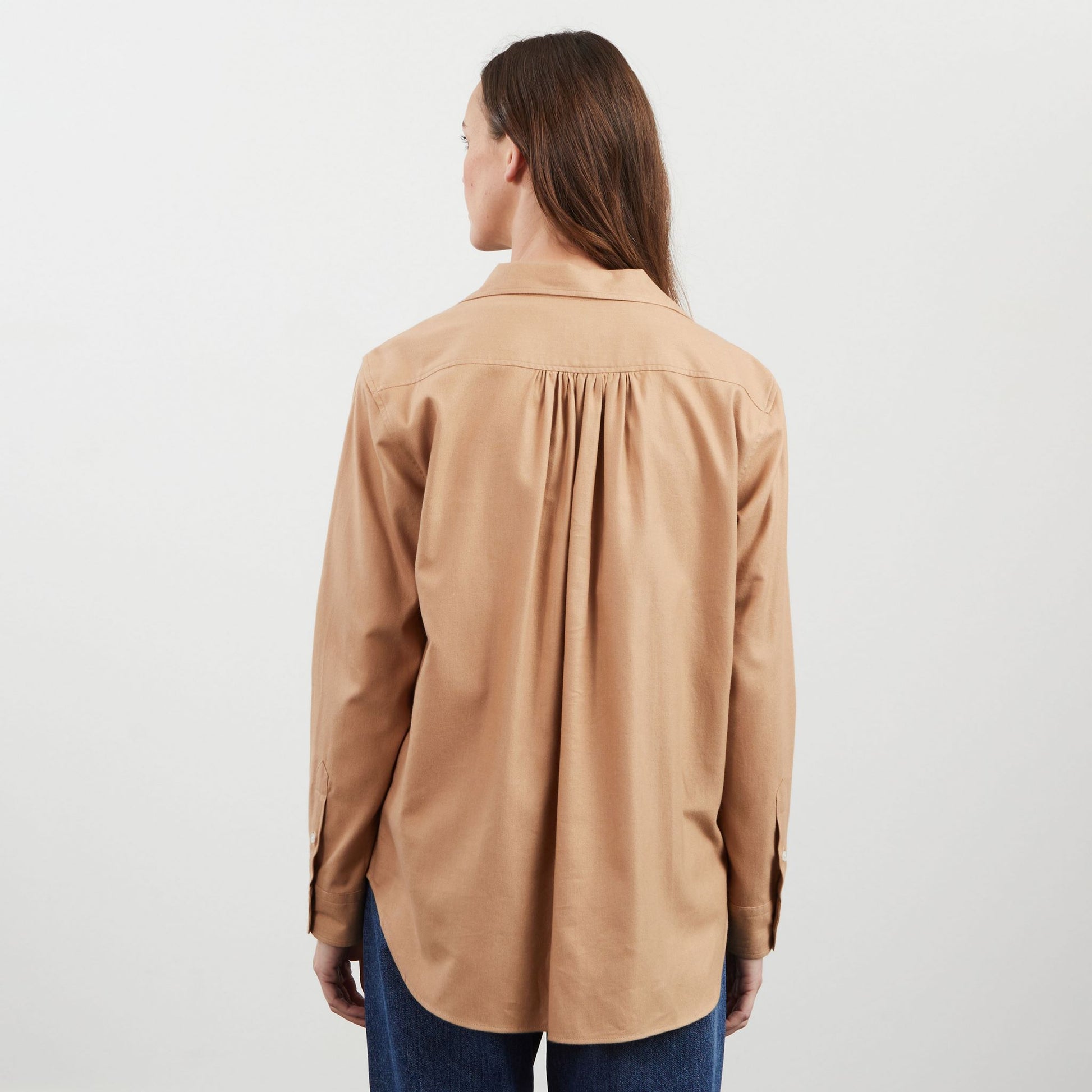 Chemisier beige uni