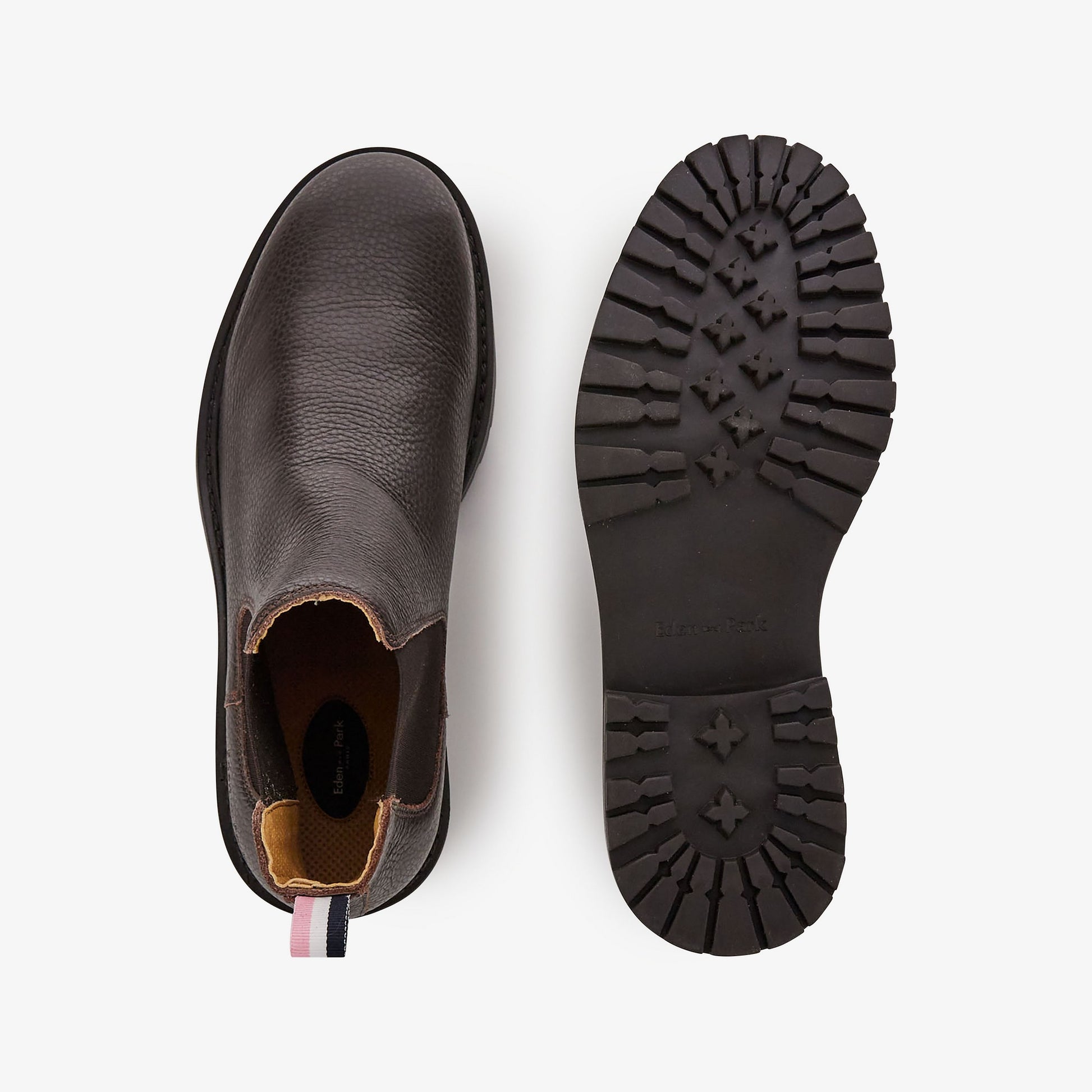 Boots chelsea marrons en cuir