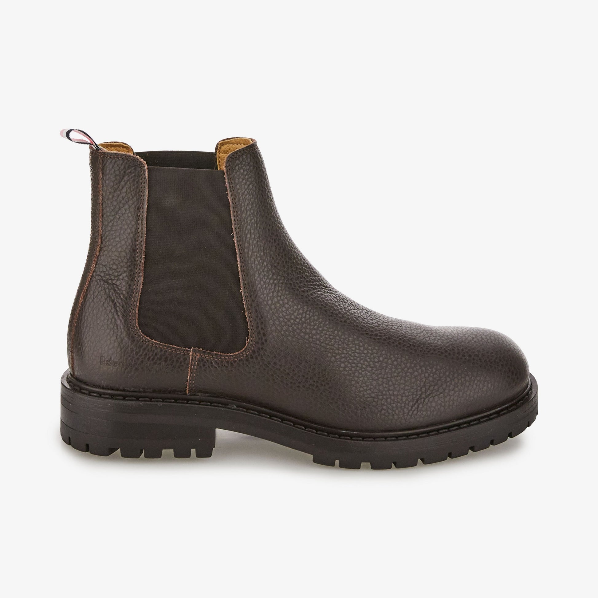 Boots chelsea marrons en cuir