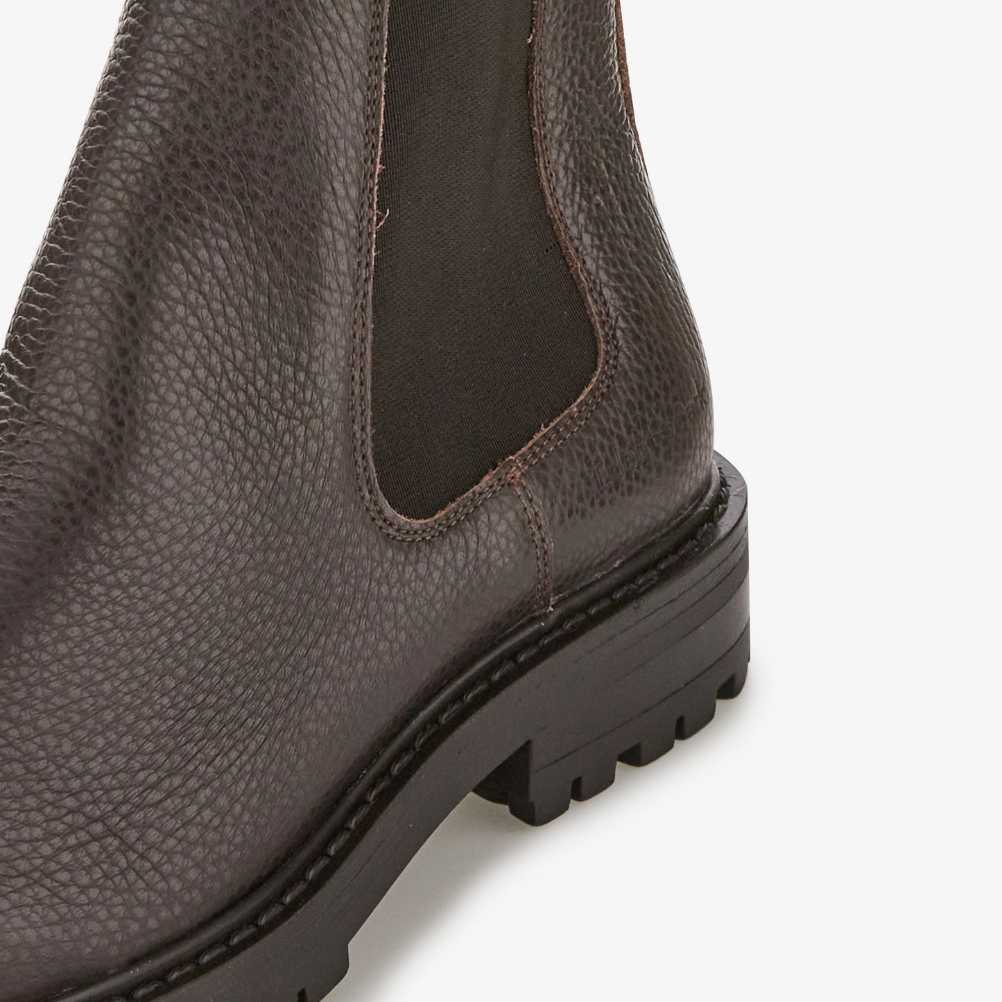 Boots chelsea marrons en cuir