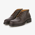Derbies marrons en cuir grainé
