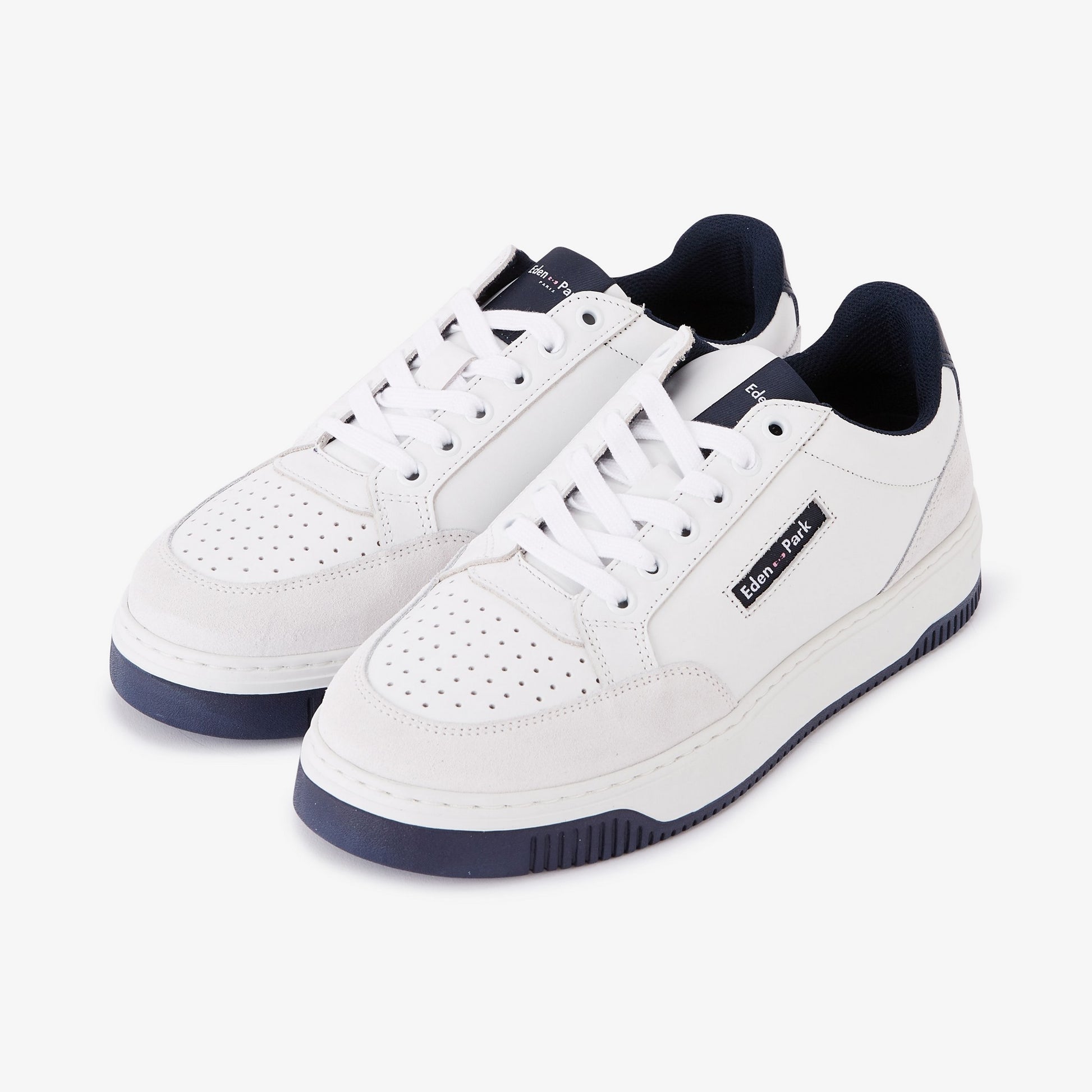Baskets tricolores en cuir