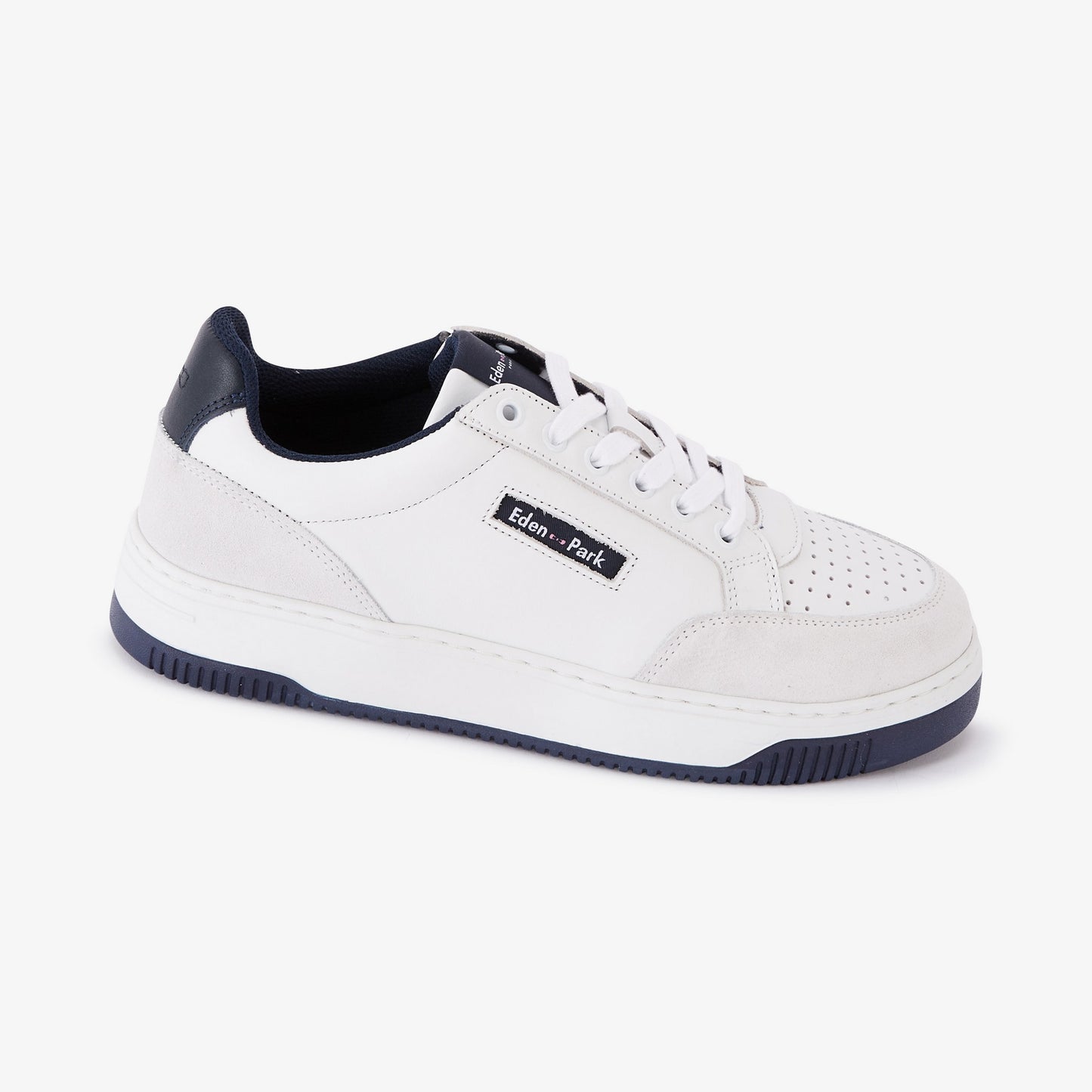 Baskets tricolores en cuir