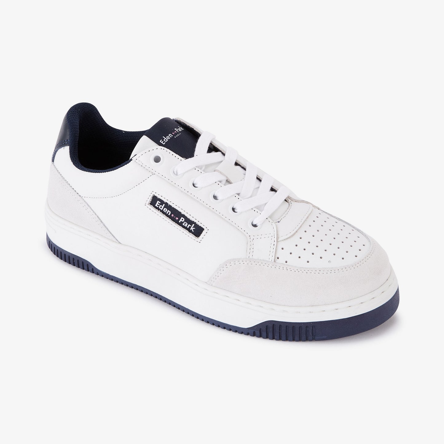 Baskets tricolores en cuir