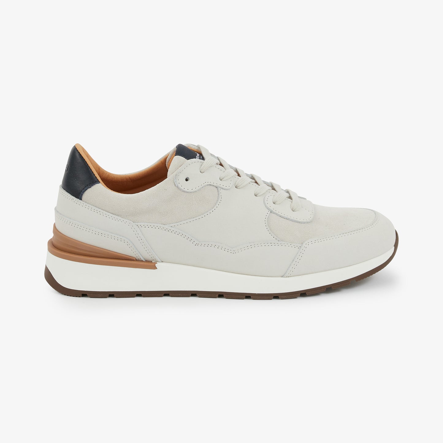 Baskets blanches tricolores en cuir