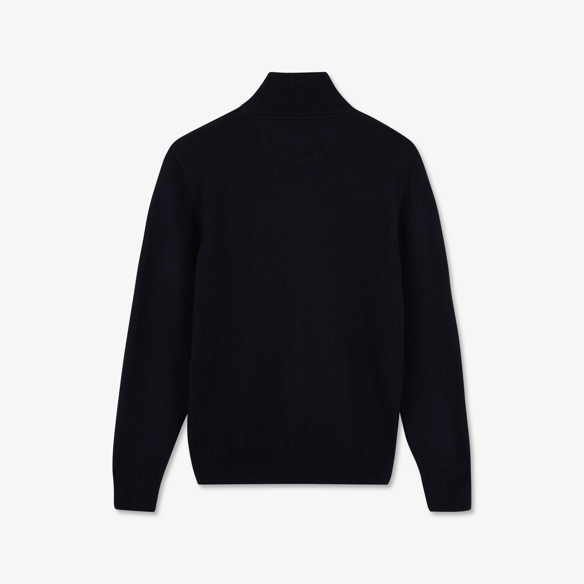Cardigan bleu foncé zippé à col montant