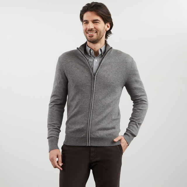 Cardigan Gris En Laine Mérino J.Crew Taille L - Occasion Très Bon État