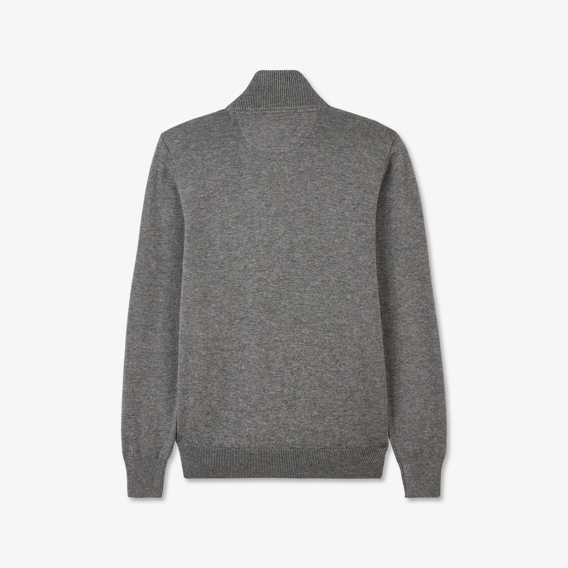 Cardigan gris zippé à col montant