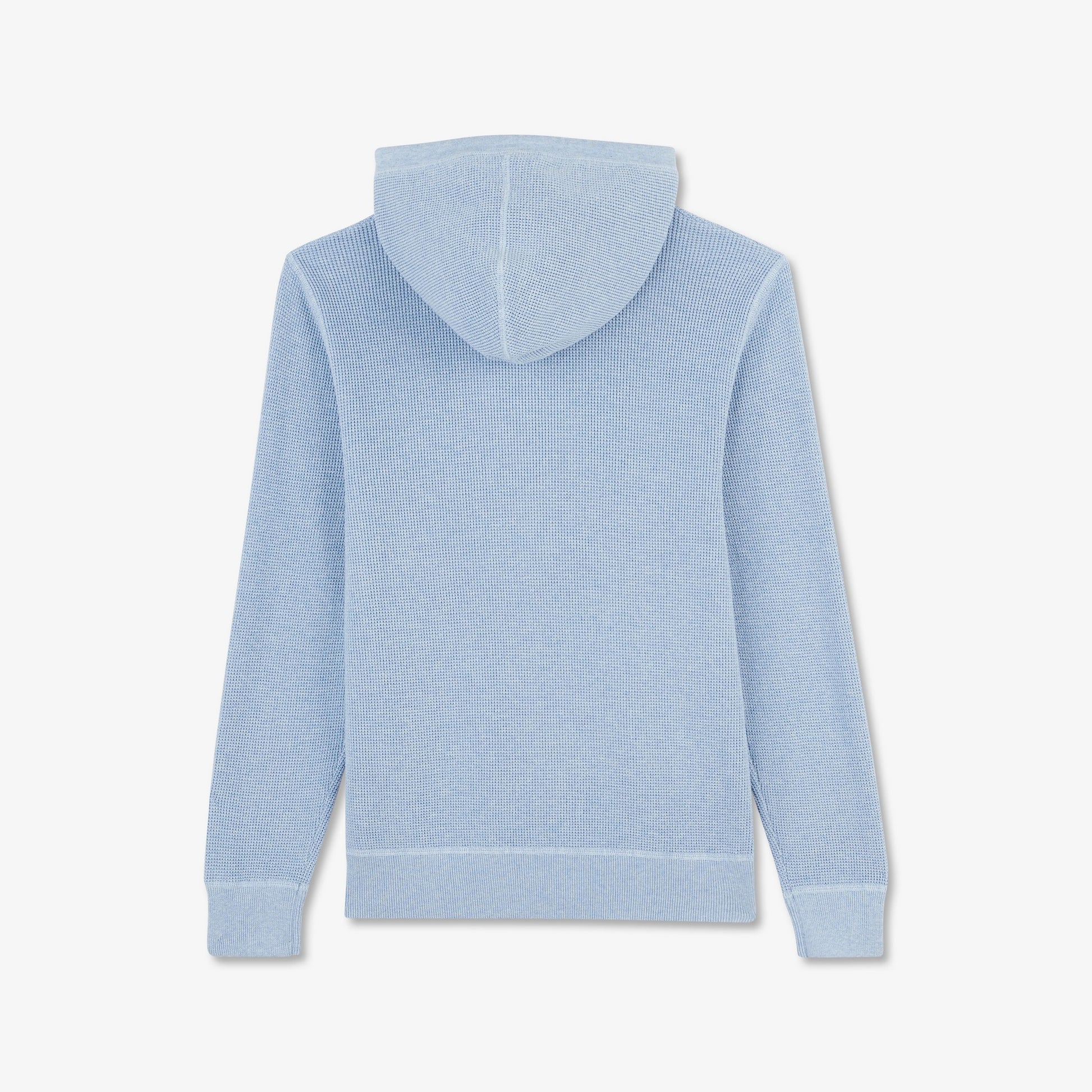 Cardigan bleu clair zippé en maille gaufrée