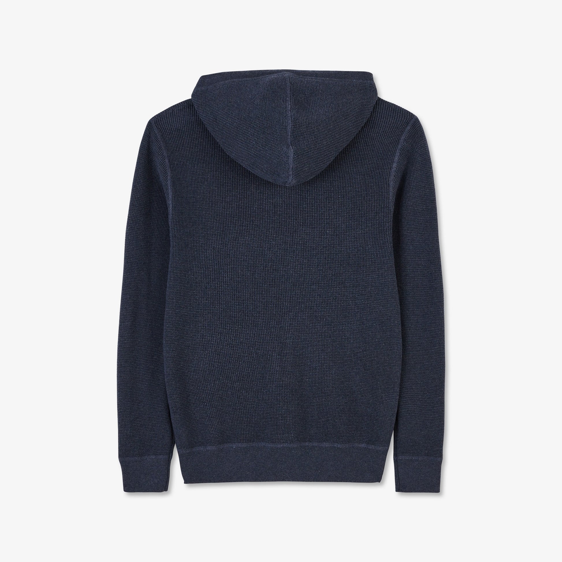 Cardigan bleu marine zippé en maille gaufrée