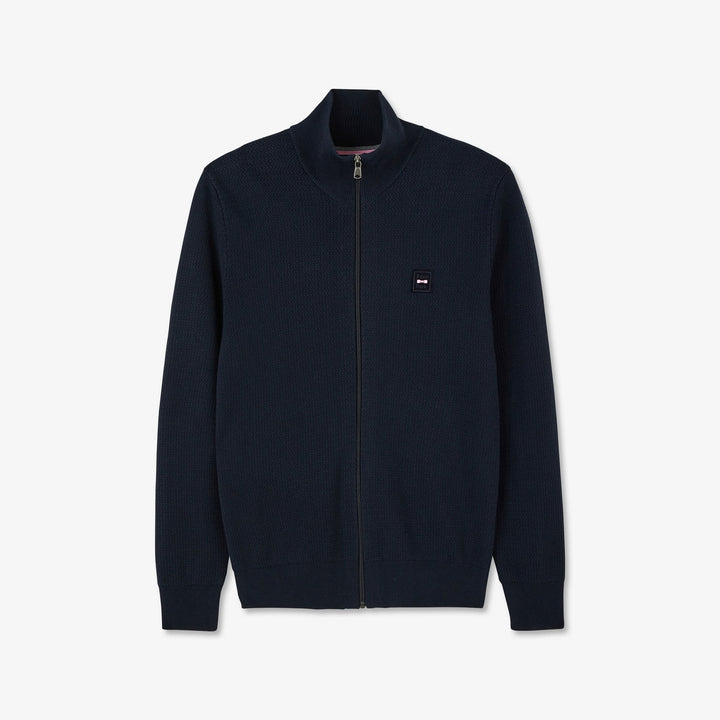 Cardigan bleu marine zippé